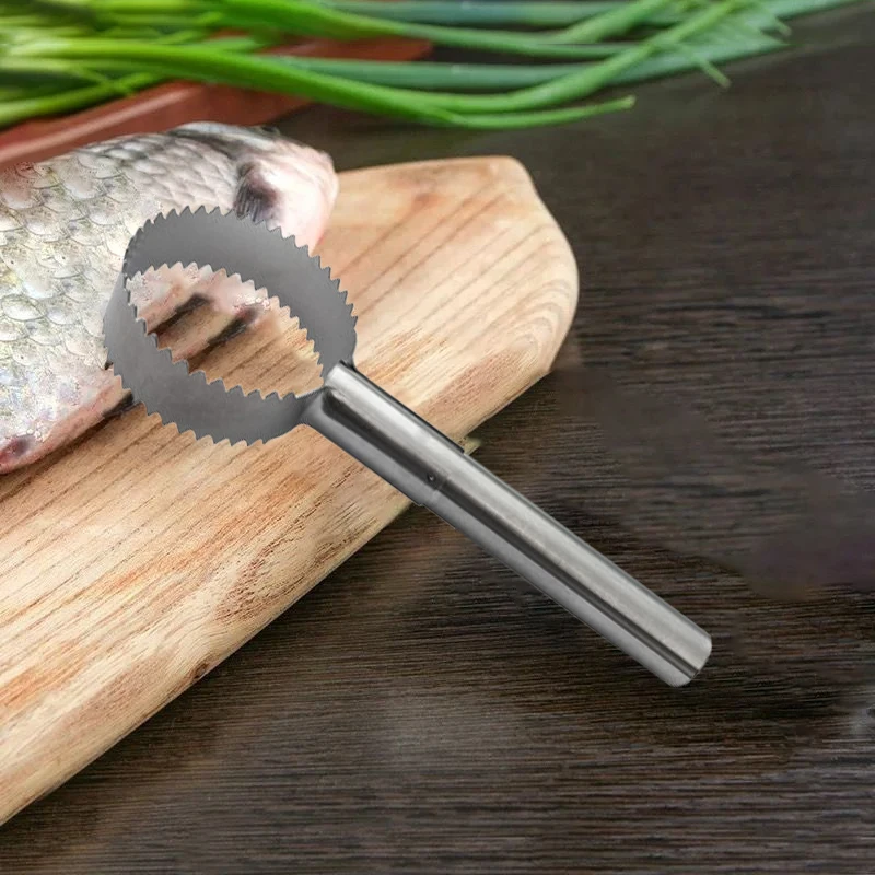 1PC Stainless Steel Fish Scale Knife Scale Scraper Sawtooth Scraping Boning Filleting Cut Scrape Dig Maw Knife