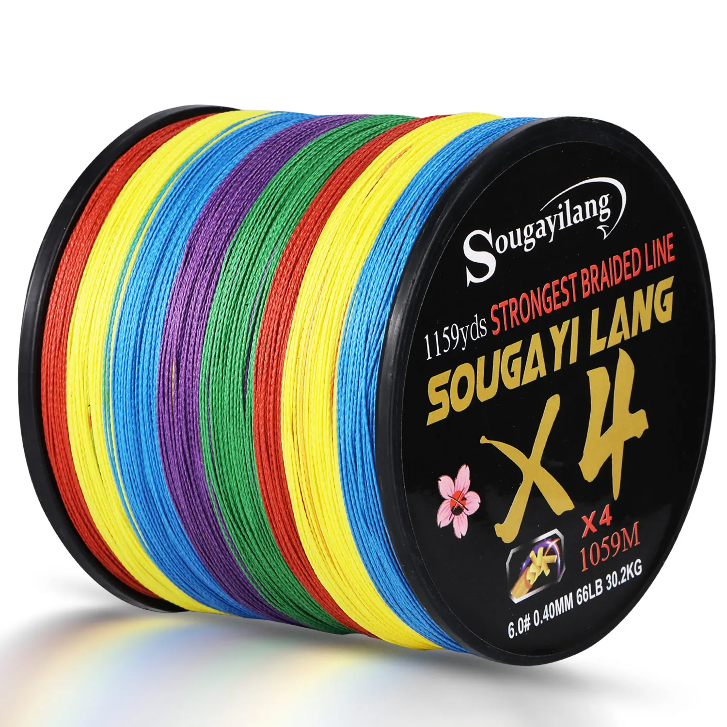 Sougayilang 4 Strands PE Fishing Line Braided Super Strong for Lake and Sea 159M 300M 559M 1059M 100% Multifilament Woven Wire