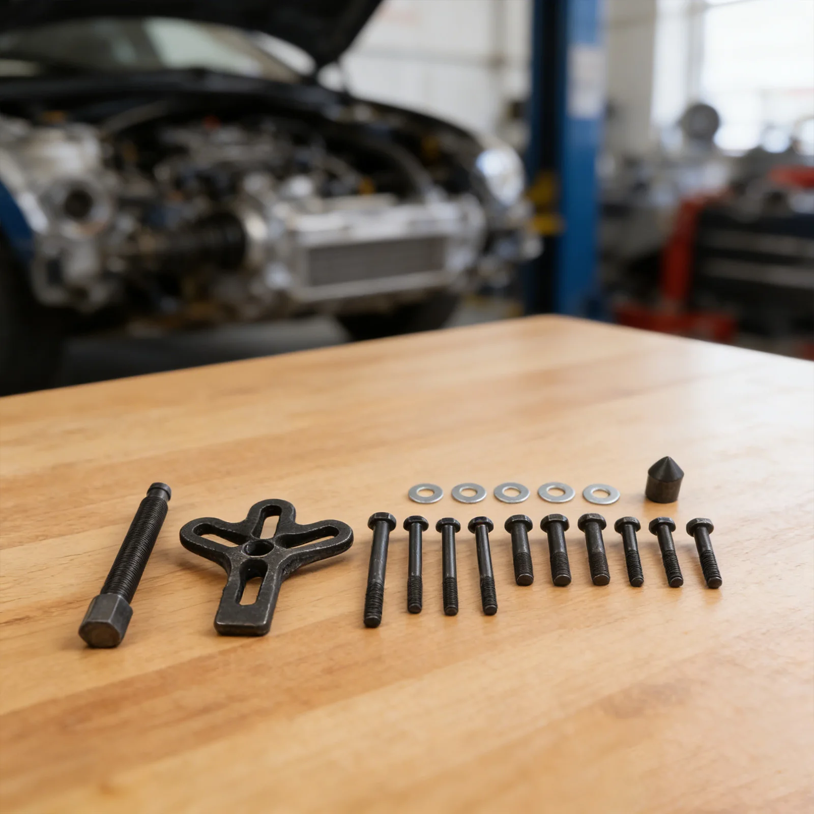 

Набор съемников колес для грузовиков: Комплексный инструмент для обслуживания в гараже, повышенная твердость для рулевых колес