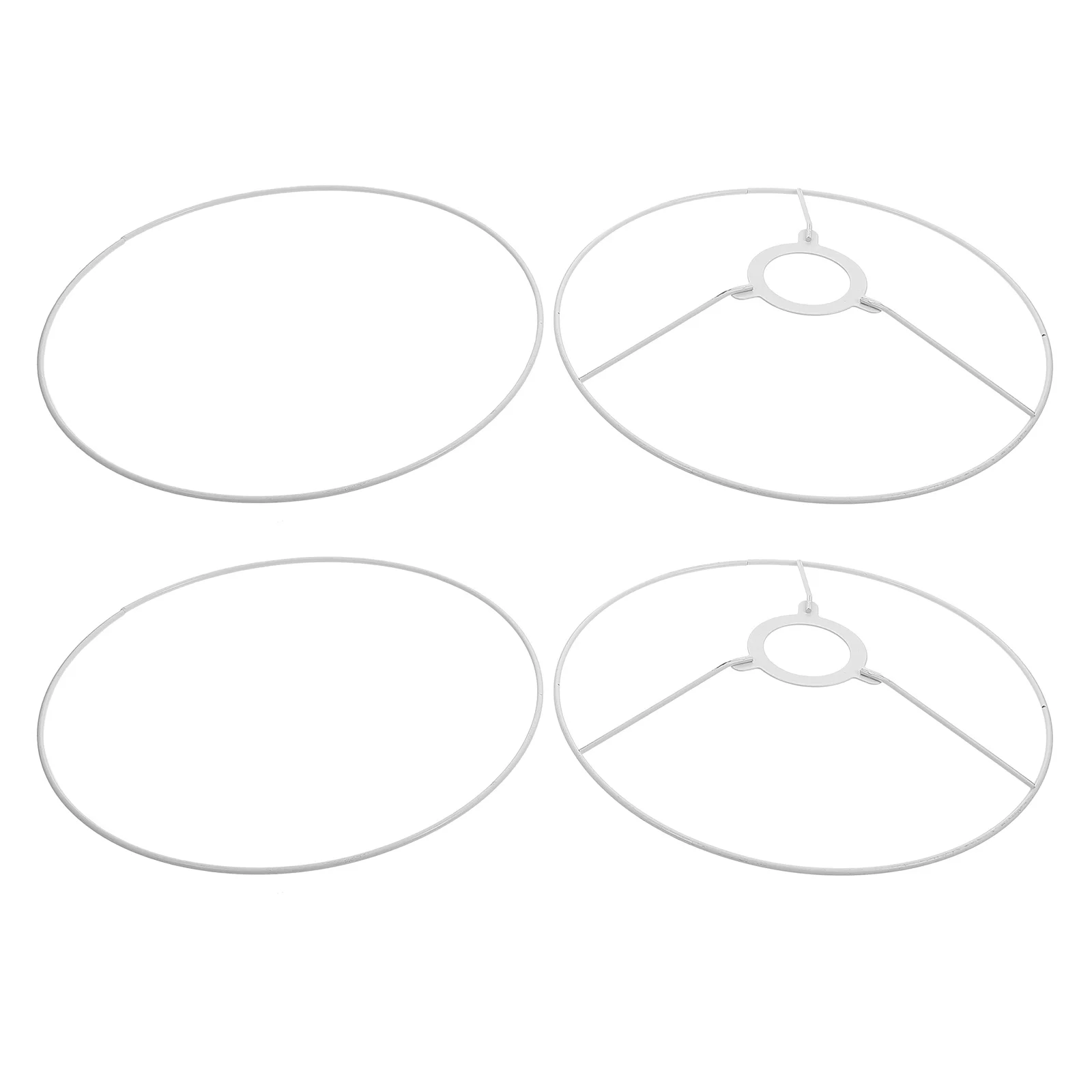 

2 Sets Lampshade Bracket Round Iron Frame for DIY Home Rust Resistant Durable Ch Ceiling Light Accessories