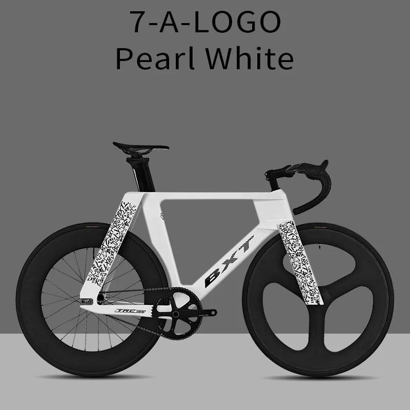 BXT 700C Carbon Baanfiets Enkel Kettingblad Carbon Fixed Gear Baanfiets met Koolstofvezel 88/Drie/Vijf/Gesloten spaakwiel