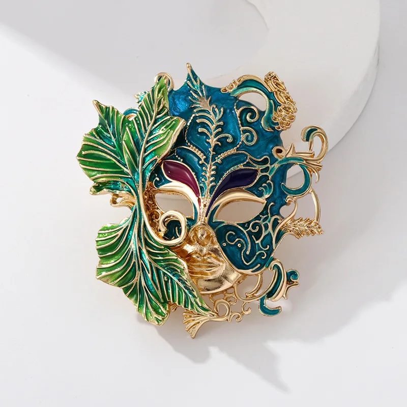 

Vintage Beautiful Creative Art Face Brooches Pins For Women Lady 5-color Charming Figure Party Brooch Jewelry Accessories Gifts