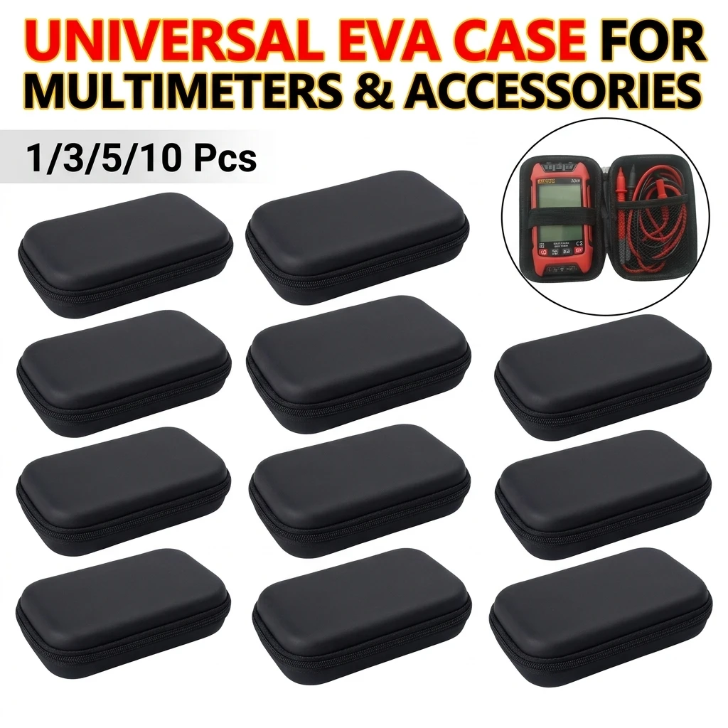 1/3/5/10Pcs Storage Bag Tool Box EVA Hard Storage Box Portable Travel Zipper Bag Shockproof Camera Bag Pouch