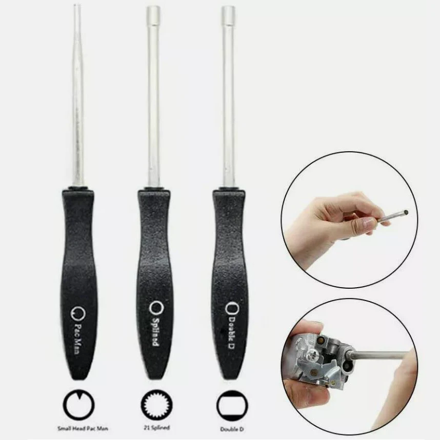 3pcs Carburetor Adjustment Tools Multi-head Tune-up Screwdriver Set Car Repair Motorcycle Accessories for Chainsaw Trimmer