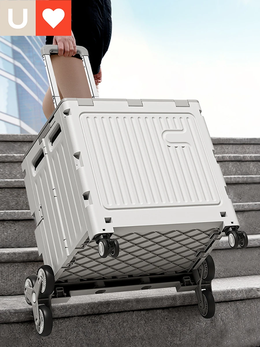 foldable-shopping-cart-with-handle-and-wheels-picnic-camping-small-push-cart-lightweight-portable-grocery-cart-for-outdoor-use