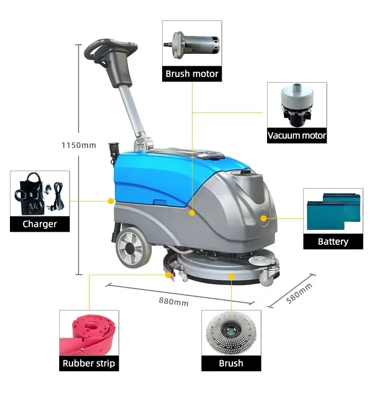 مصنع أقوى المشي خلف الغسيل منظف الأرضيات