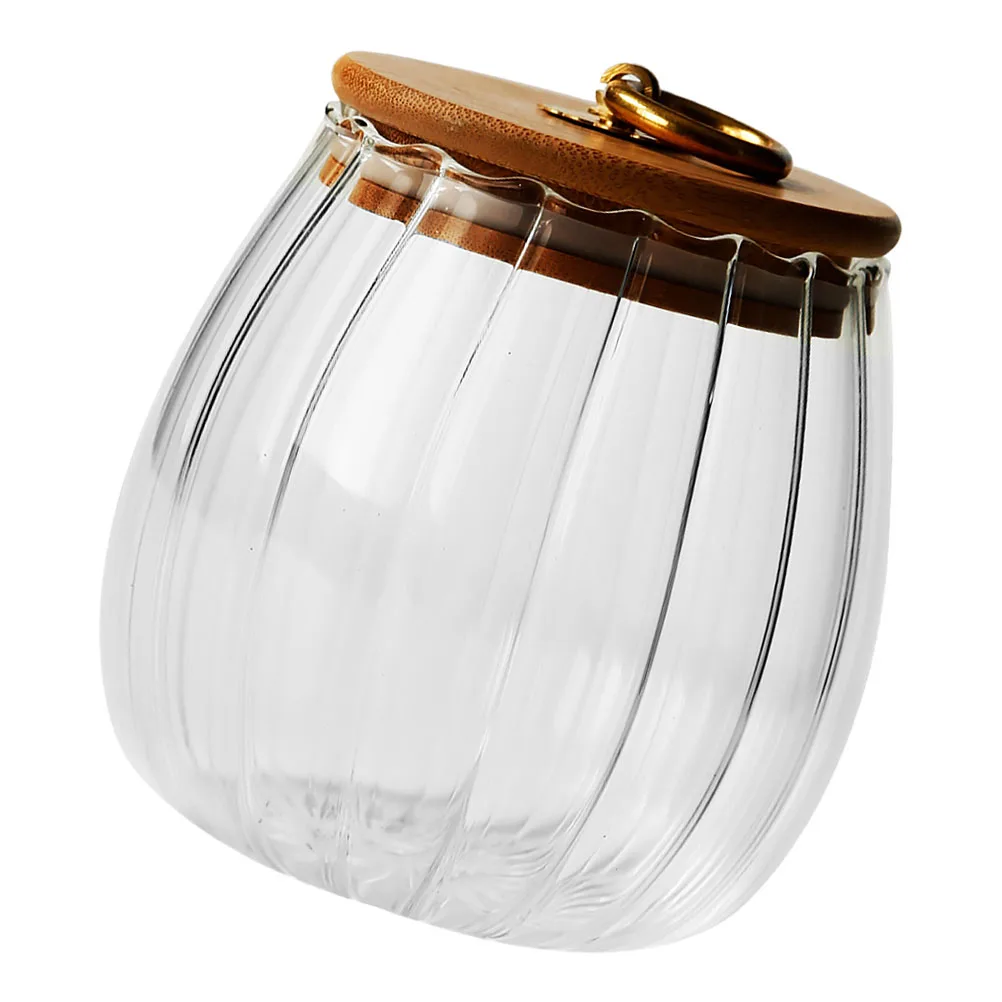 

Round Glass Bottle Sealed Jar Food Storage Container Transparent Canisters High Boron Silicate Long Keep Fresh
