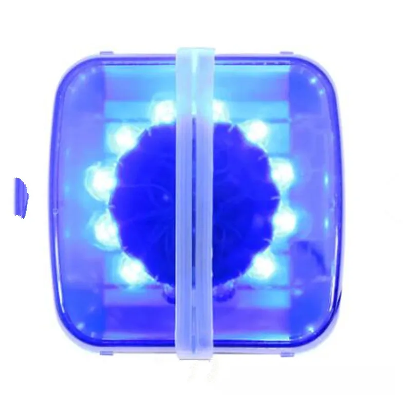 Spia luminosa per tetto auto a Led quadrata da 220mm 8W, spia stroboscopica della polizia con interruttore accendisigari, magnete di base, 11flash,