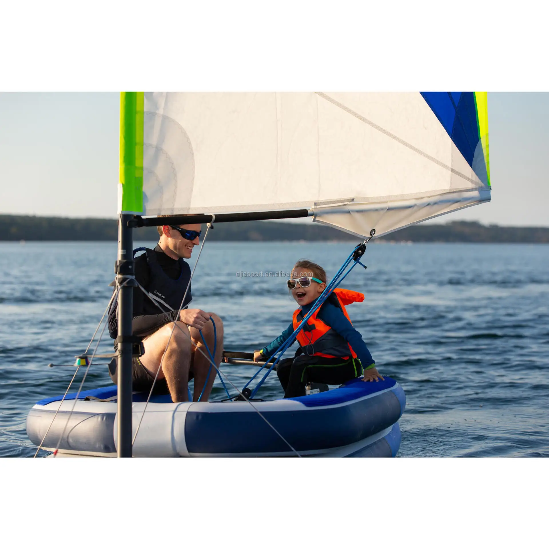 Factory Newly Designed Sport Motorized Inflatable Sail Boat For Water Adventure Sailing Boat