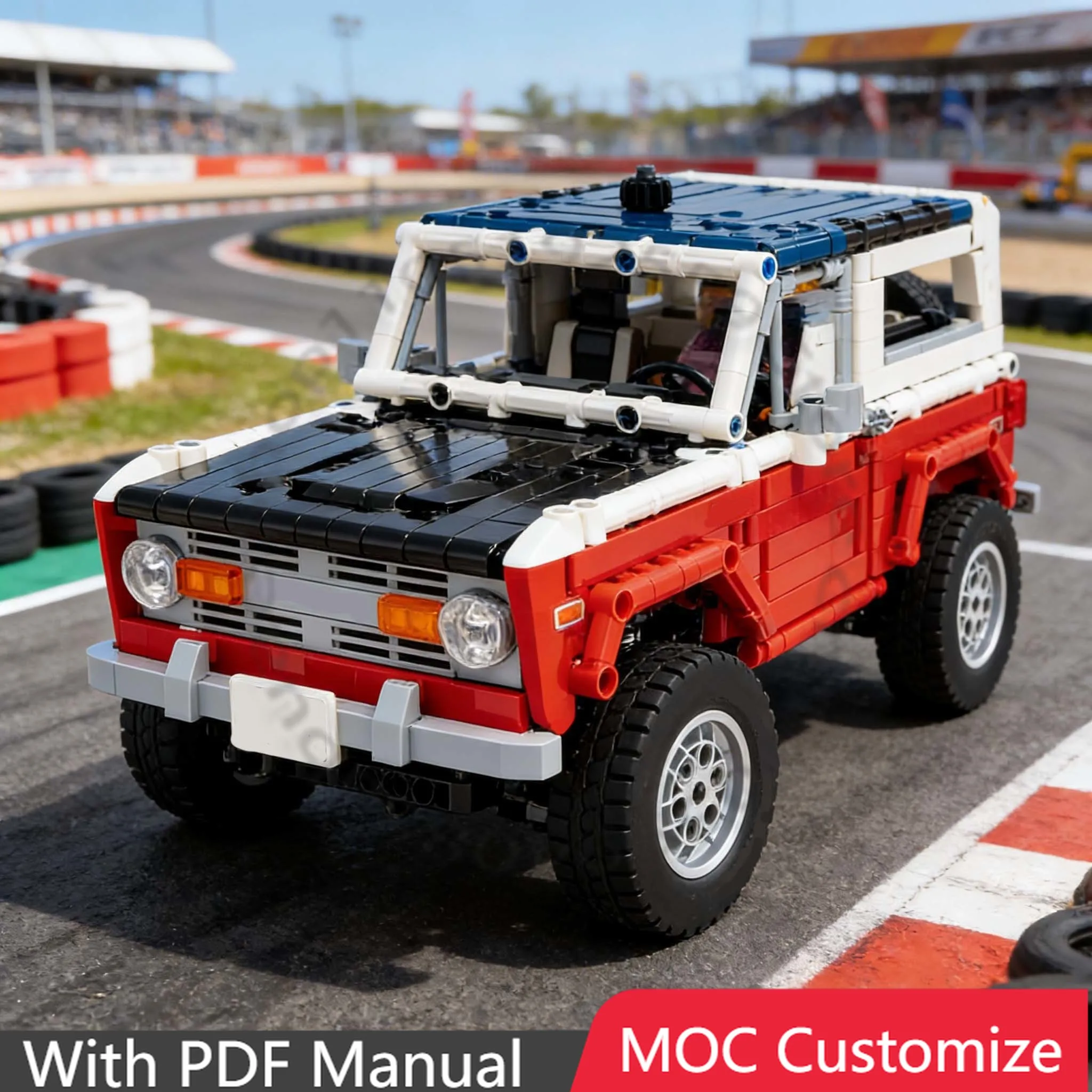 

Конструктор Supercar 1975 BAJA BRONCO от Stroppe, 1477 деталей, модульная сборка, простой дизайн, креативная игрушка DIY, подарок на день рождения