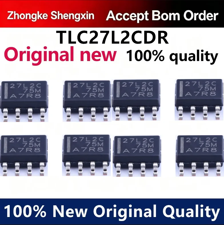 （5pcs-10pcs）Newly imported original TLC27L2CDR 27L2C SOIC-8 SMD precision amplifier chip IC