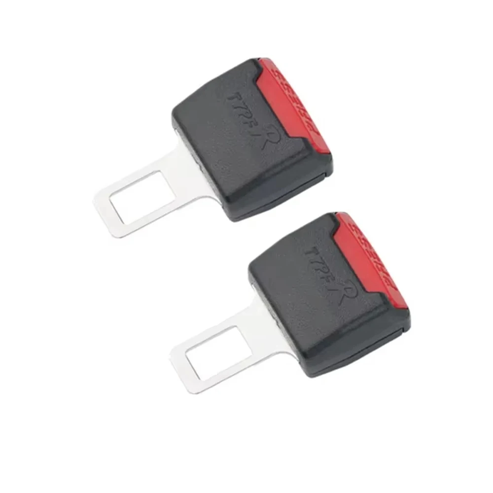 Thick Insert Socket Seat Belt Lock Plug 1/2Pcs, Durable Belt Clip, Functional Safety Car Interior Part