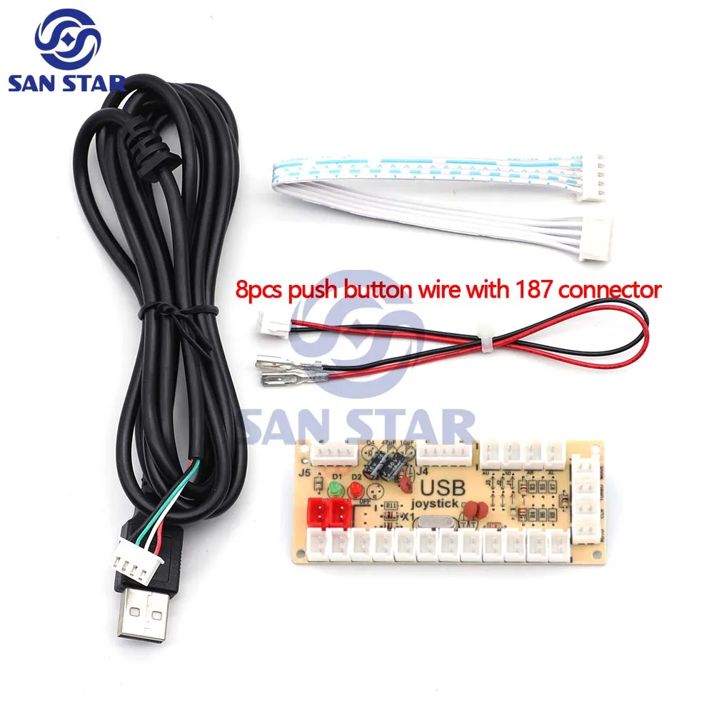 Full Zero Delay Usb Encoder Controller To Street Fighting Joystick and Button In Arcade Coin Operated Games Machine