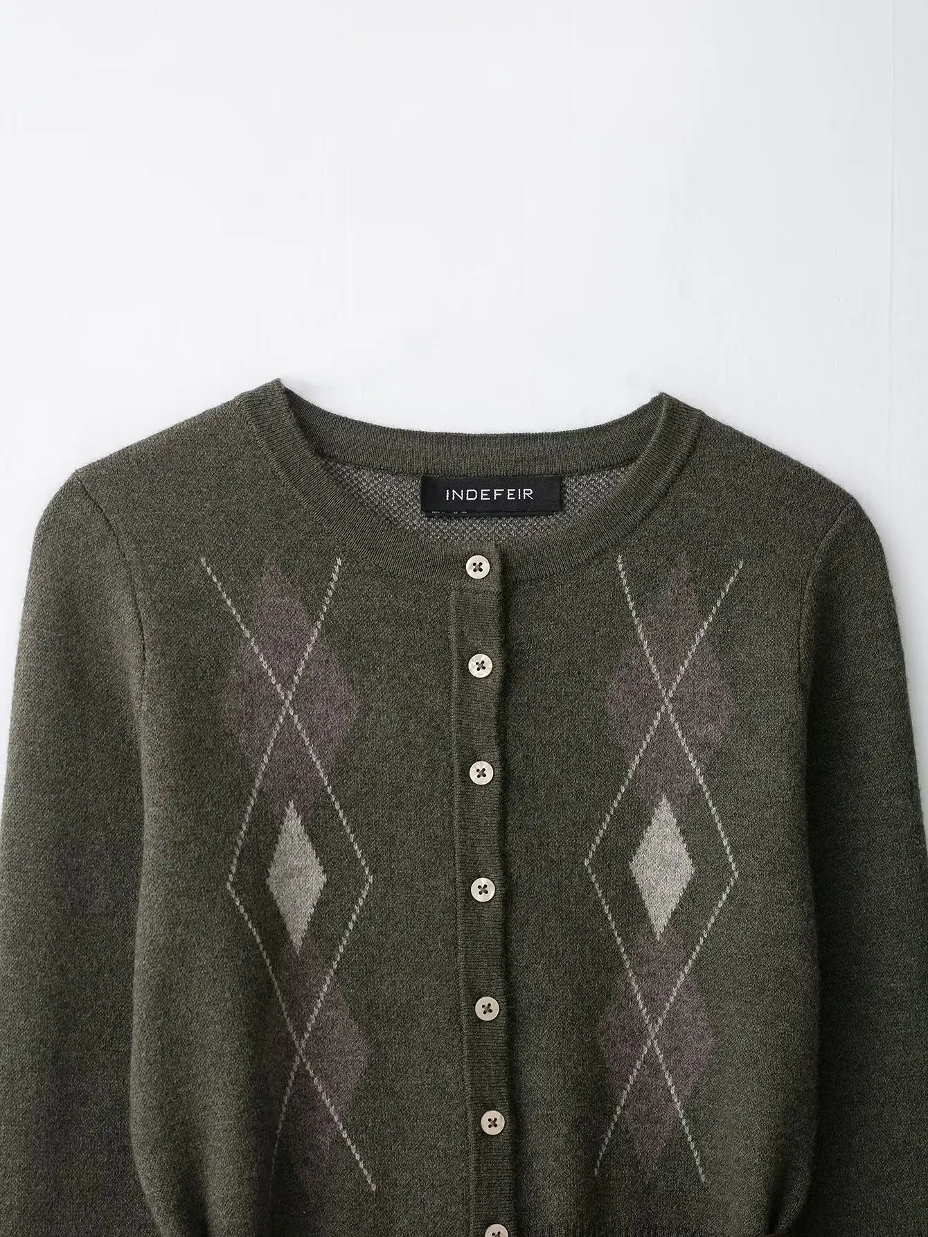 다이아몬드 패턴 니트 스웨터 플러피 소프트 니트 라운드 넥 탑 스타일리시 슬림핏 리브드 미디 스커트 투피스 스커트 세트