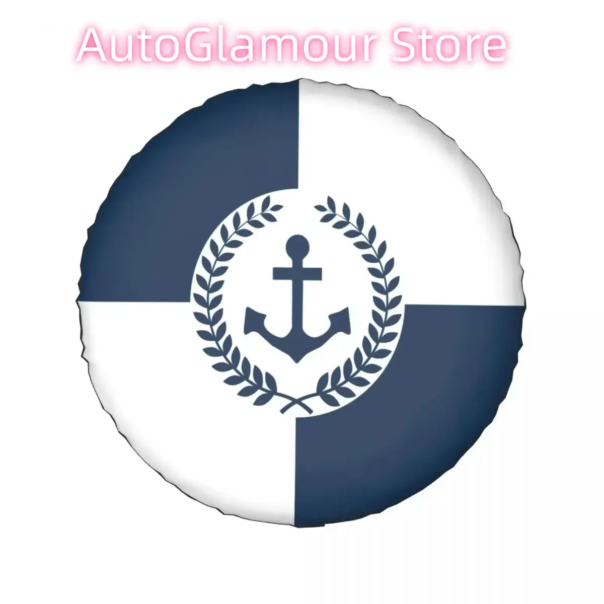 Custom Marine Nautical Anchors Spare Tire Cover for Mitsubishi Pajero Plaid Car Wheel Protectors 14