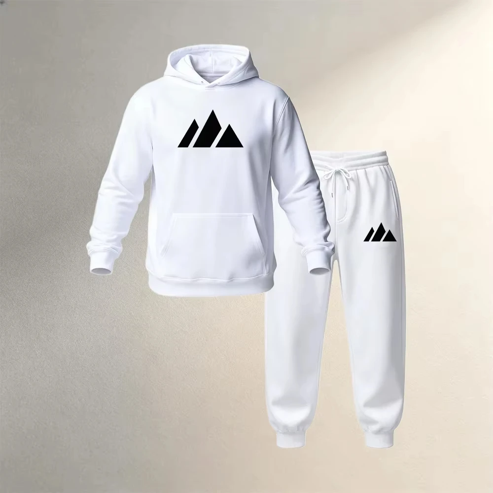 Men's Clothing Hoodies Sets 2 Pieces Autumn Winter Sports Casual Men Pullover Sweatshirt Fashion Warm Hoodie + Jogger Tracksuits view 2