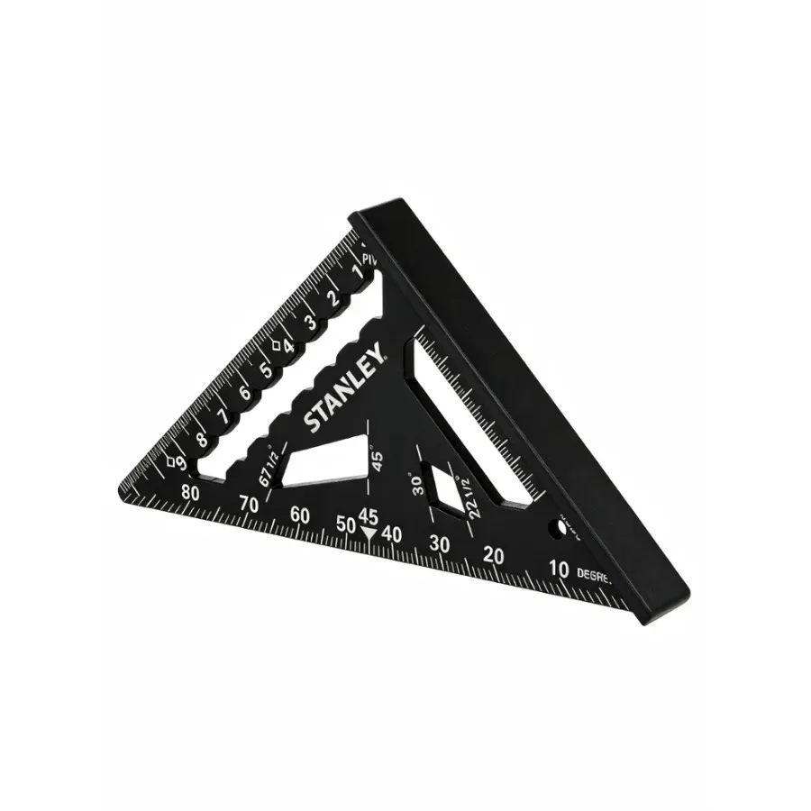 STANLEY STHT46100-0 FATMAX 110mm Aluminium Quick Square Premium Trim Rafter Layout Tool for Carpentry Marking Saw Guide view 3