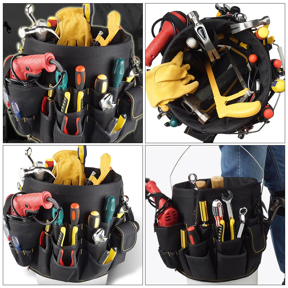 Portable Tool 600D Oxford Cloth Bucket ganizer Pockets for Tool Bag With Pockets Storing Tools Durable Practical Use