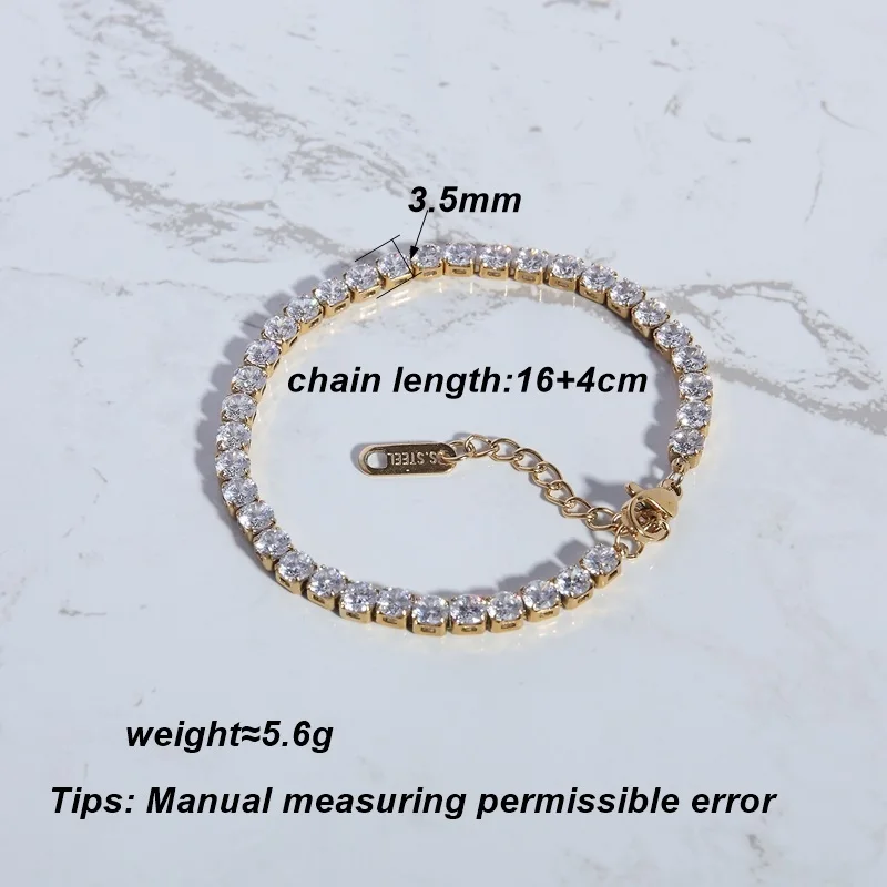 KITEAL Hot Sale Gold Plated /stainless_steel color  Girl bracelet charms Zircon Bracelet  one orientation summer jewelry