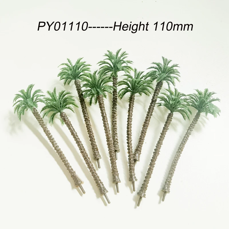 3-200pcs 11-19cm Palm Tree Model 1:87 Ho Scale Landscape Coconut Tree Model Train Railway Layout Scenery Diy Miniature Material