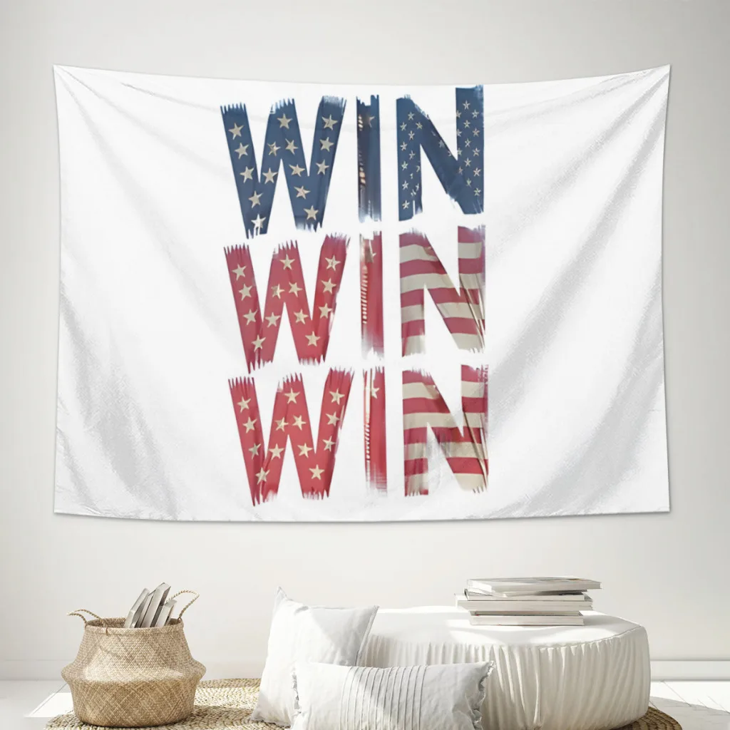 

Win Win Win Tapestry Cartoon Wall Hanging for Bedroom Tapestries Poster Blanket College Dorm Home Decoration