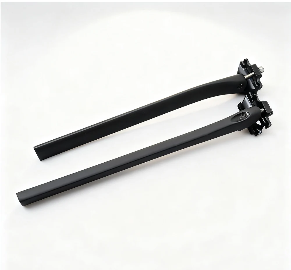 

One-piece carbon fiber seatpost, 5/25mm offset 350mm,suitable for D-frames 41mm diameter stylish black lightweight bike seatpost