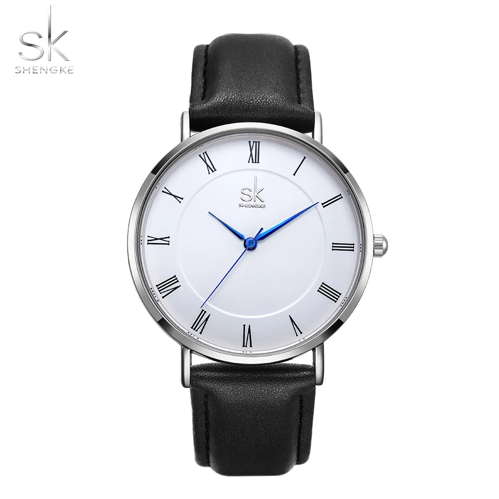 Shengke Classic Reloj Mujer Quality Leather Band Watch For Women Japanese Quartz Precise Montre Femme Retro Dial Design Clock