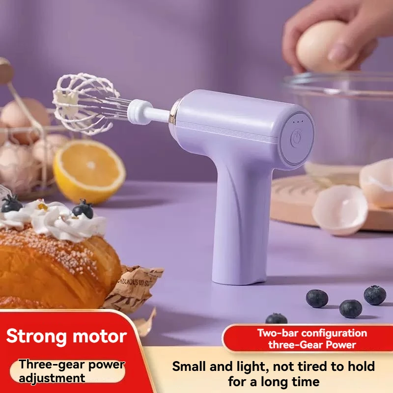 1 PCS Wireless Electric Food Mixer Portable 3 Speeds Egg Beater Baking Dough Cake Cream Mixer Kitchen Tools