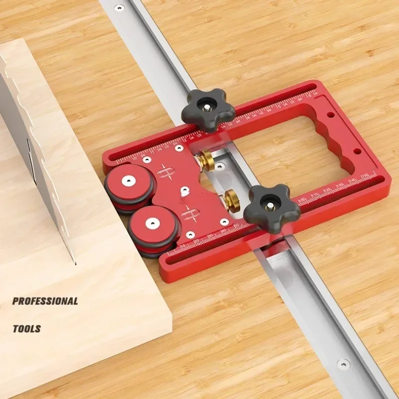 Adjustable Bearing Roller Feather Board Woodworking Mini Roller Feeder Table Saw Jig Workbench Slide Positioning Fixing Tools - view 2