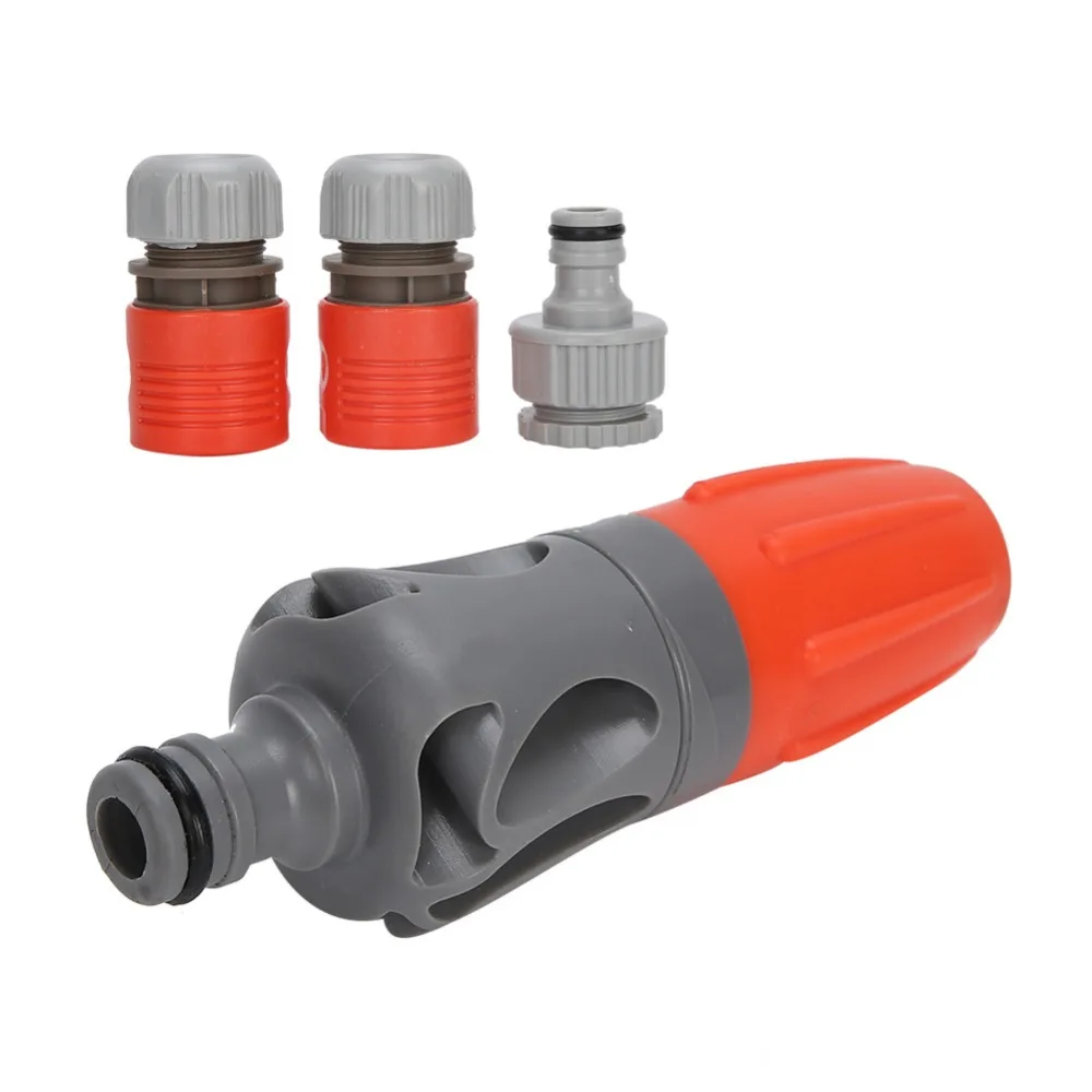 ABS + TPR Garden Hose Nozzle Ergonomic Handle 1/2 inch quick connector Hose Connector Kit Anti-Slip adjustable