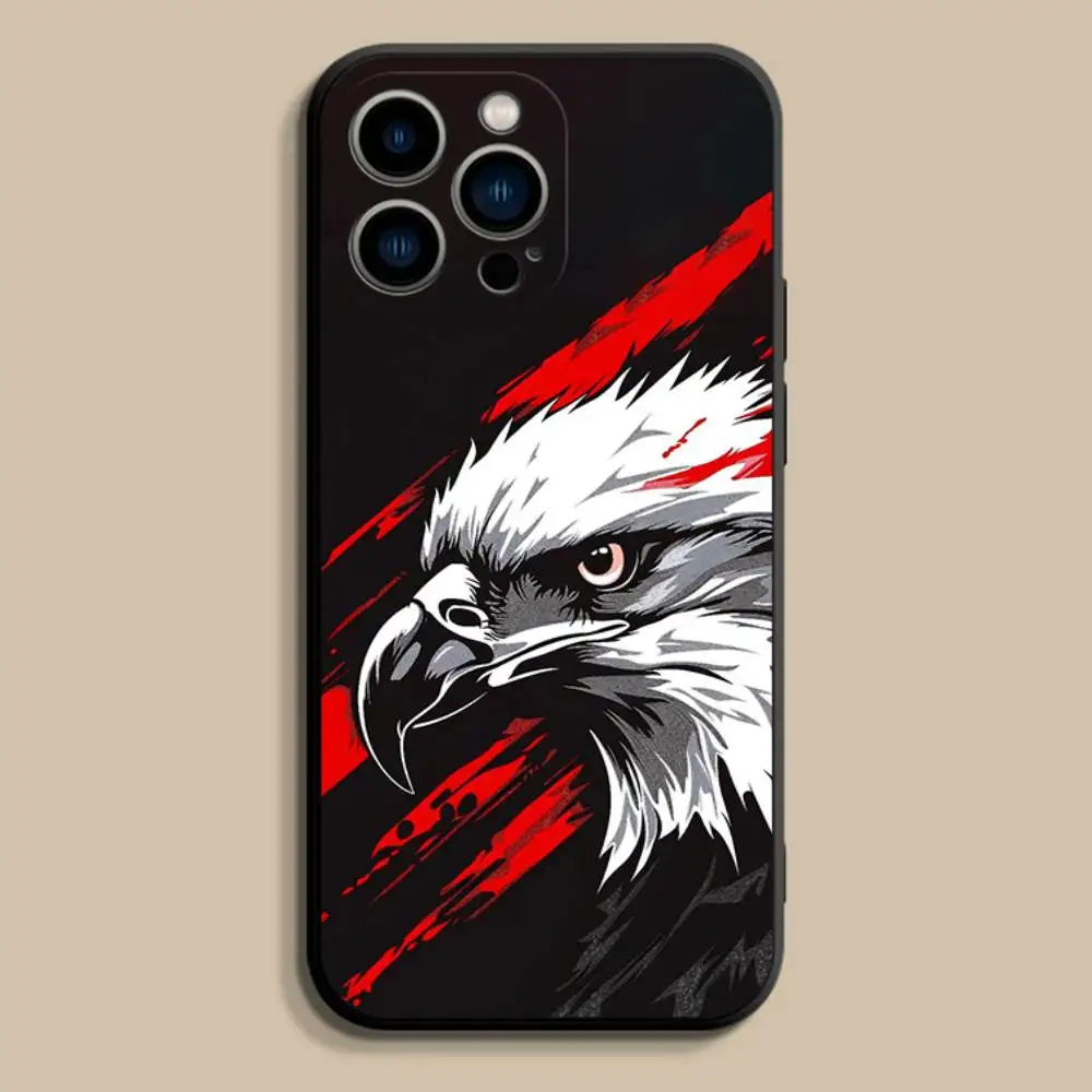 حافظة هاتف E-Eagle Cool Animal لهاتف iPhone 17,16,15,14,13,12,Pro,Max,Plus,E,SE4,Air,غطاء ناعم أسود صغير