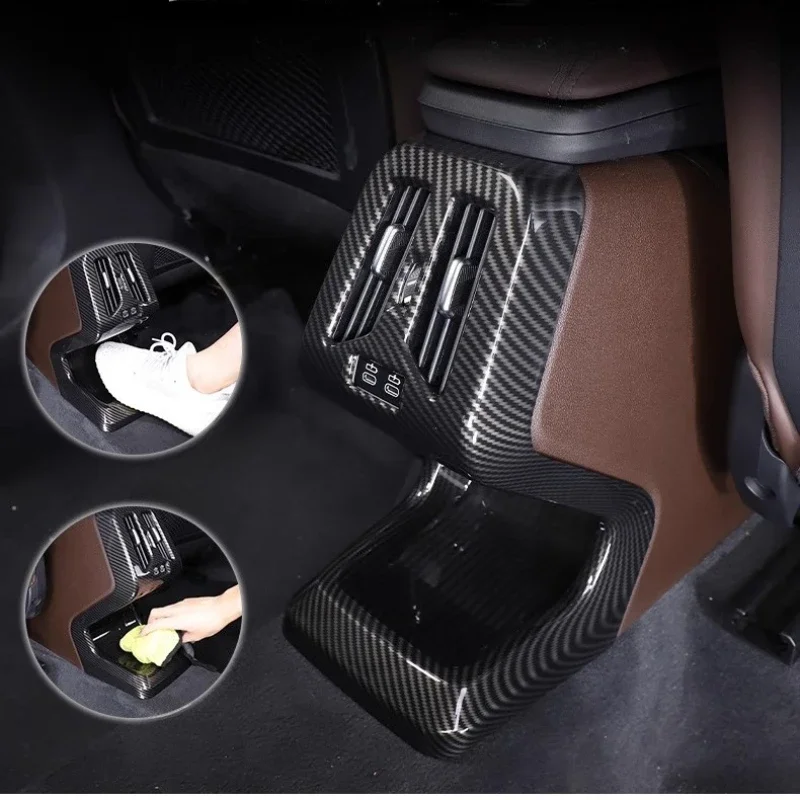 Rear Air Conditioner Trend Anti-kick Cover For BMW X1/iX1 2023-2024 Decorative Frame Interior Modification Car Accessories Tools