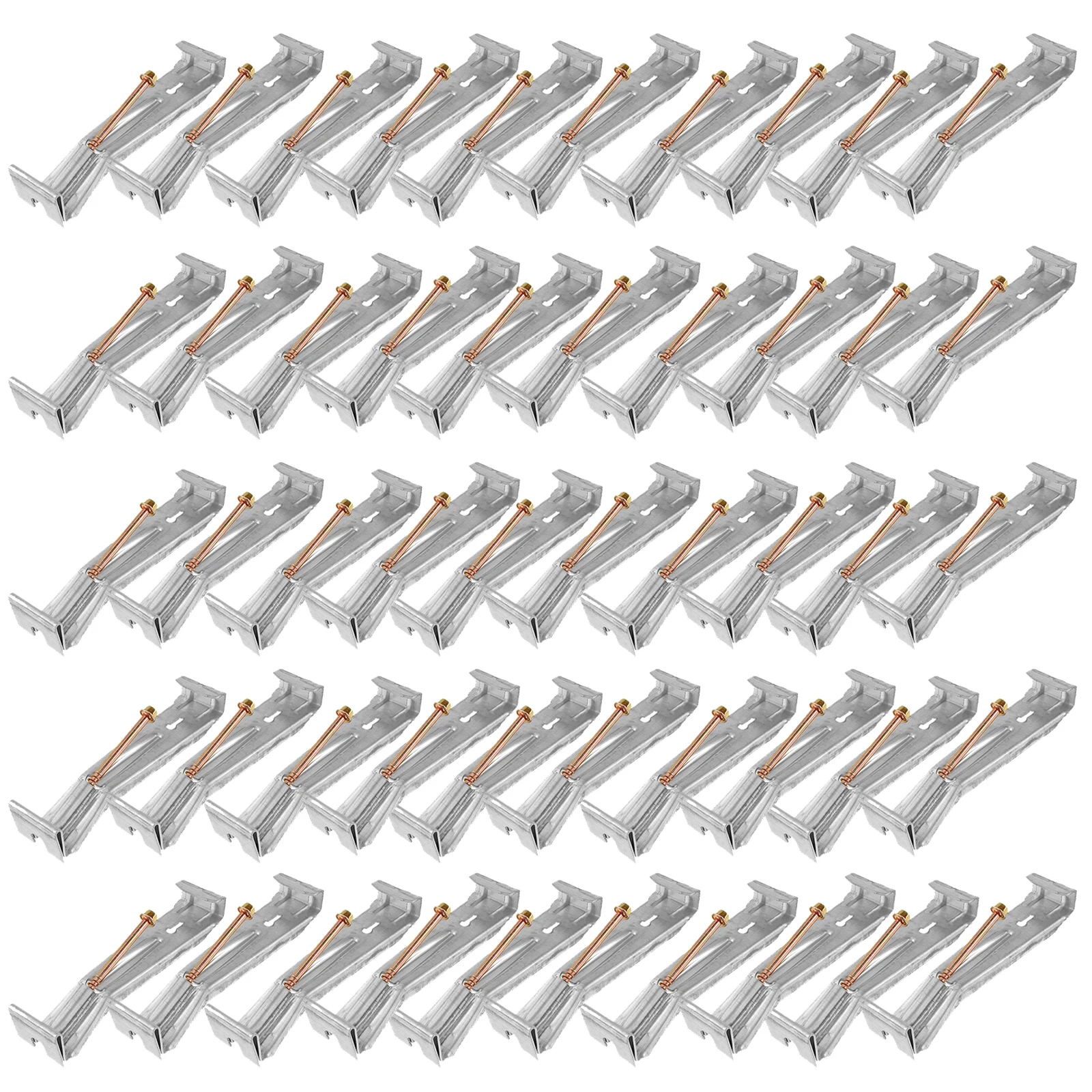 

50PCS/Set Gutter Hangers Heavy Duty Hidden Rain Gutter Brackets Fastener Screw Gutter Brackets for repairing Sagging Rain Gutter