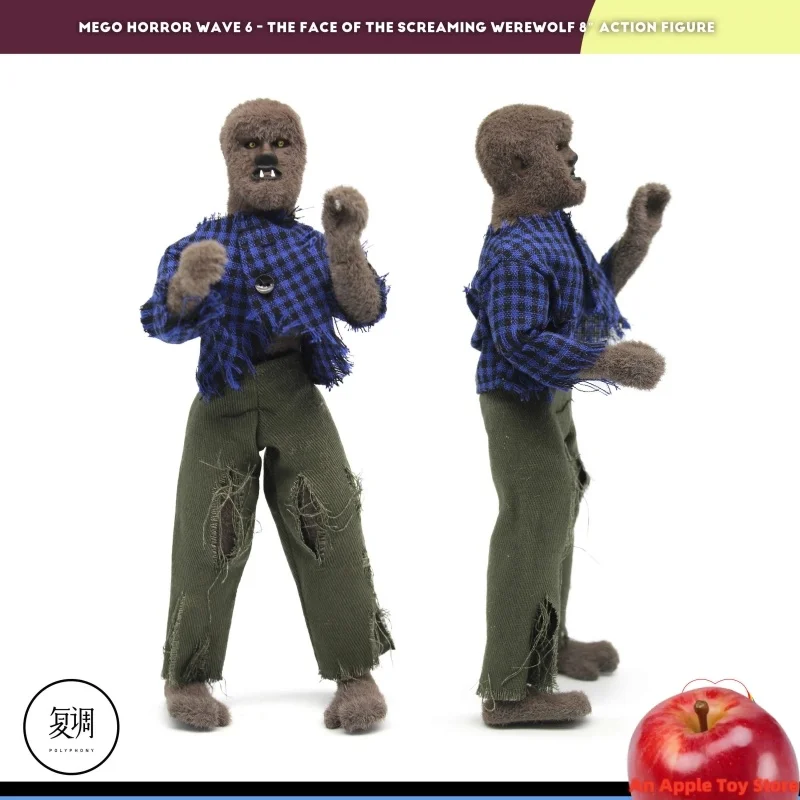 

In Stock Horror Film The Werewolf Flocked Version 8-inch Action Figure Collectible Toys Halloween Gifts