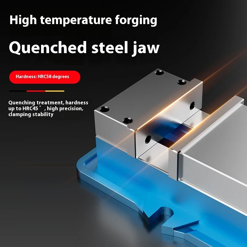 

Clamping Vices Angle Fixed Flat Jaw Pliers CNC Common Clamping Vise High Precision Hardness 45° Optional Size 4inch 5inch 6inch