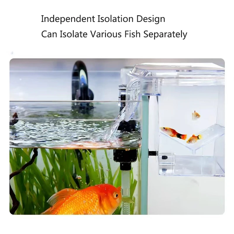  High Transparent External  Aquarium fish breeding box juvenile fish tank isolation Betta fry spawning apparatus Tropical fish