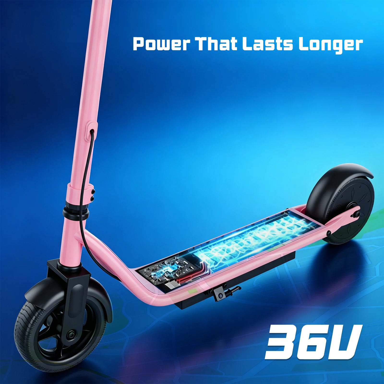 JUICEASE Kid65 Kinder-Elektro-Scooter mit Smart-App-Steuerung, faltbarer Mini-E-Scooter mit 6,5-Zoll-Reifen, 36V5.2Ah Lithium-Batterie, lange Reichweite, sicheres Fahrvergnügen, Scooter-Geschenk für Jungen und Mädchen. – Detail 14