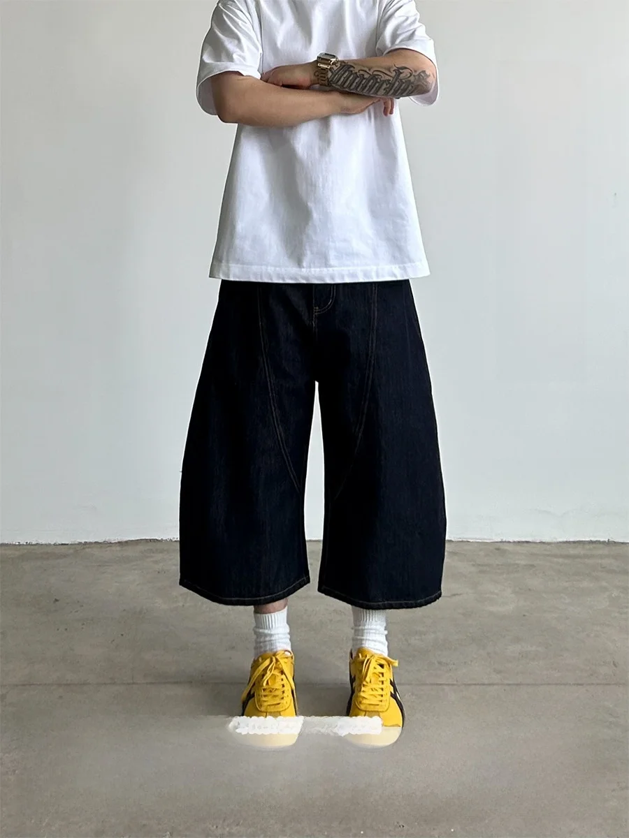 

Американские джинсы Original Jeans Bla Seven-Five свободного кроя с широкими штанинами, повседневный дизайн, BBCN STORE, хлопок, полиэстер