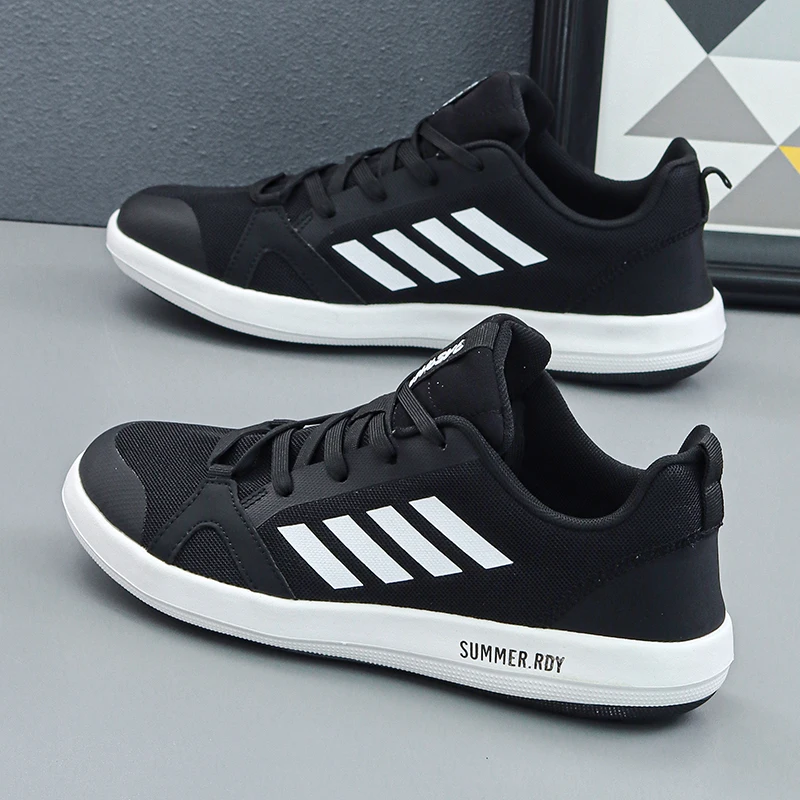 أحذية رياضية كاجوال أصلية للرجال من العلامة التجارية، أحذية جري خارجية كبيرة الحجم قابلة للتنفس مع سطح شبكي منسوج #4
