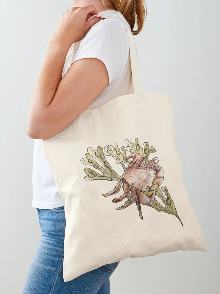 

West Coast Crab with Seaweed Tote Bag Portable shopping bag tote bag men's for beach shopper women