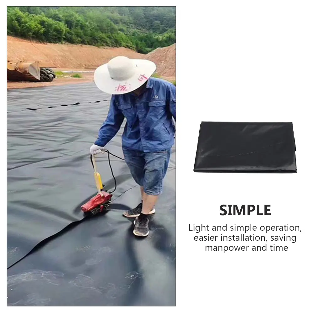 

HDPE Pond Liner 250x300cm Black Impermeable Membrane Fish Ponds Water Gardens Backyard Waterfalls Soil Blocker Pollution Free