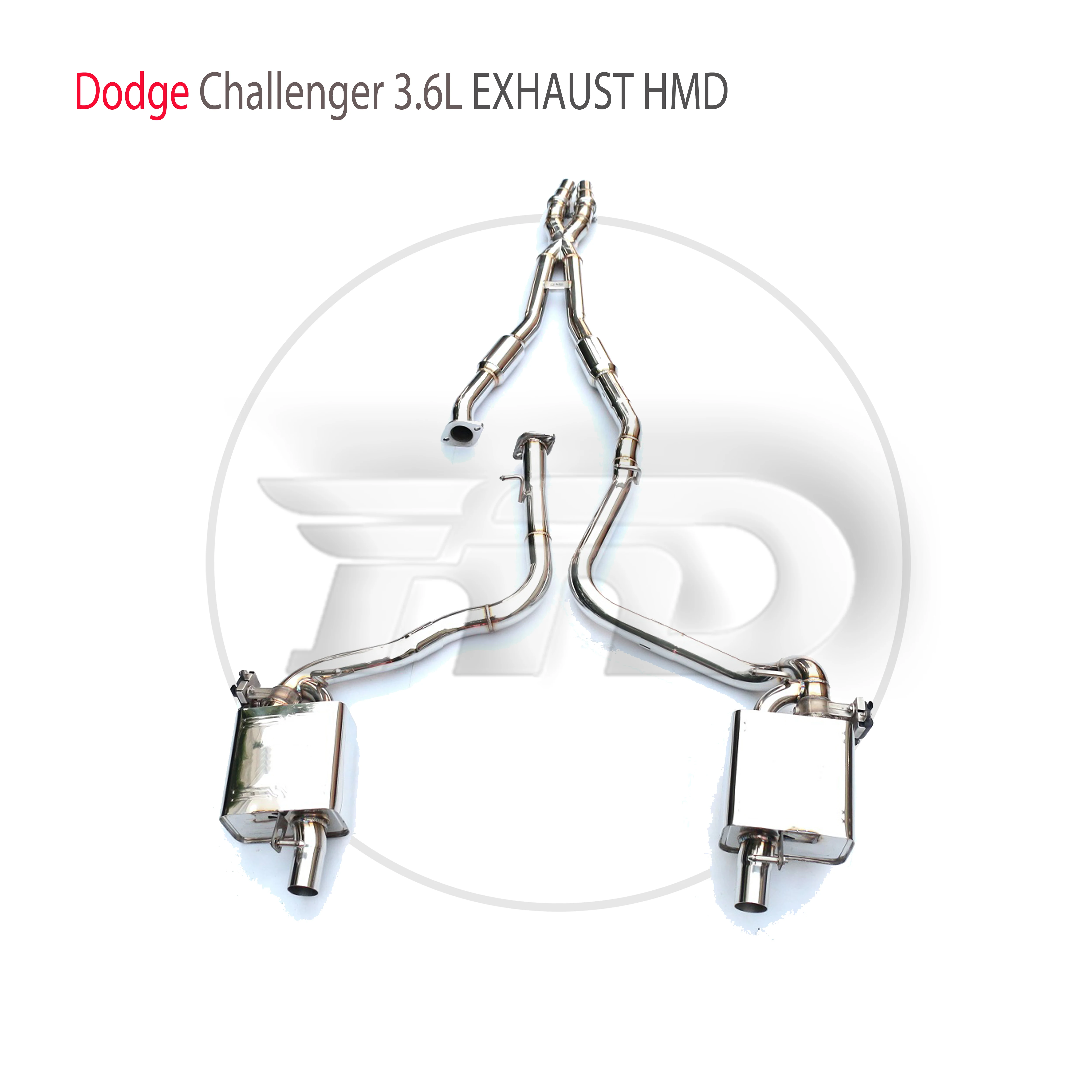 HMD Stainless Steel Exhaust System Performance Catback is Suitable for Dodge Challenger 3.6L Car Valve Muffler