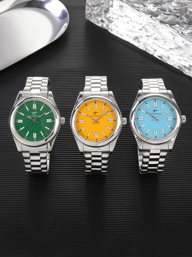 Ricecgo 1 Reloj clásico de cuarzo para hombre, estilo empresarial, esfera redonda, escala de barra, pantalla de calendario, correa de acero inoxidable, movimiento de cuarzo, adecuado para uso diario, regalo ideal para cumpleaños o ocasiones especiales, regalo del día del padre