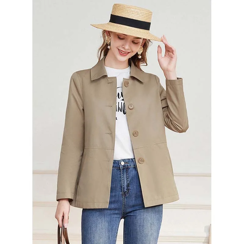 

Women Jackets Korean Autumn New 2026 Fashion Short Slim Long Sleeve Ladies Windbreaker Basic Outerwear Female Coats Top