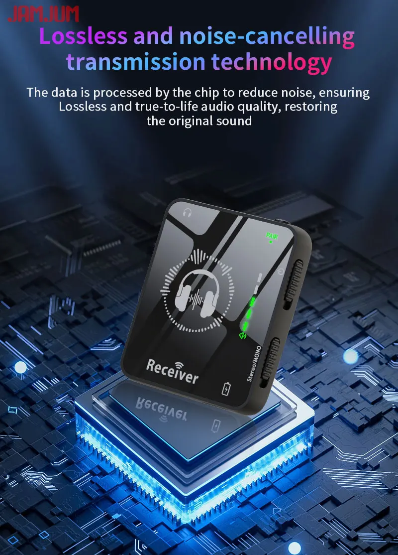 Jamjum Wireless In-ear Monitor System 2.4g Rechargeable Set_voghion.com