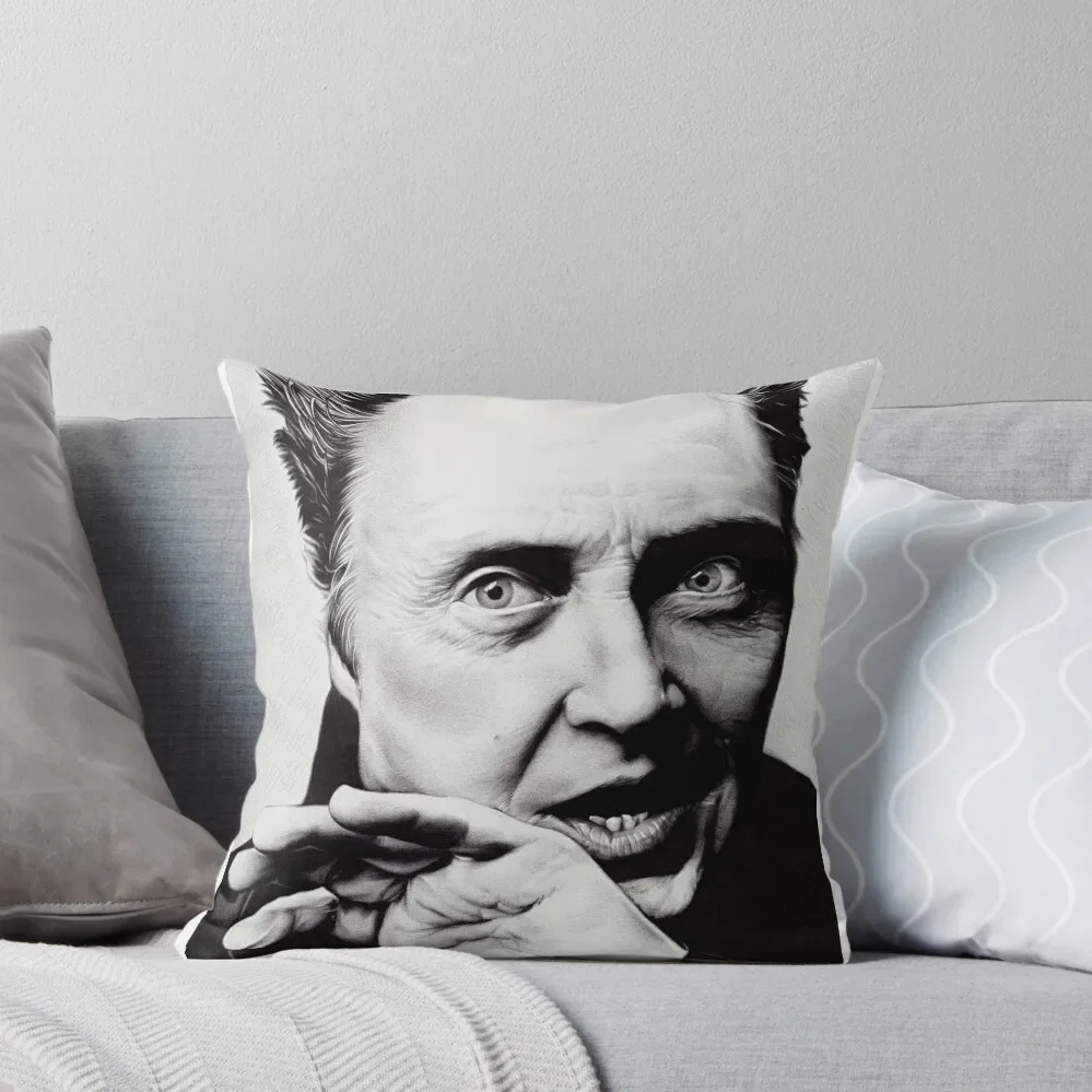 Christopher Walken - Ballpoint Pen Throw Pillow Decorative pillow case pillow cover christmas