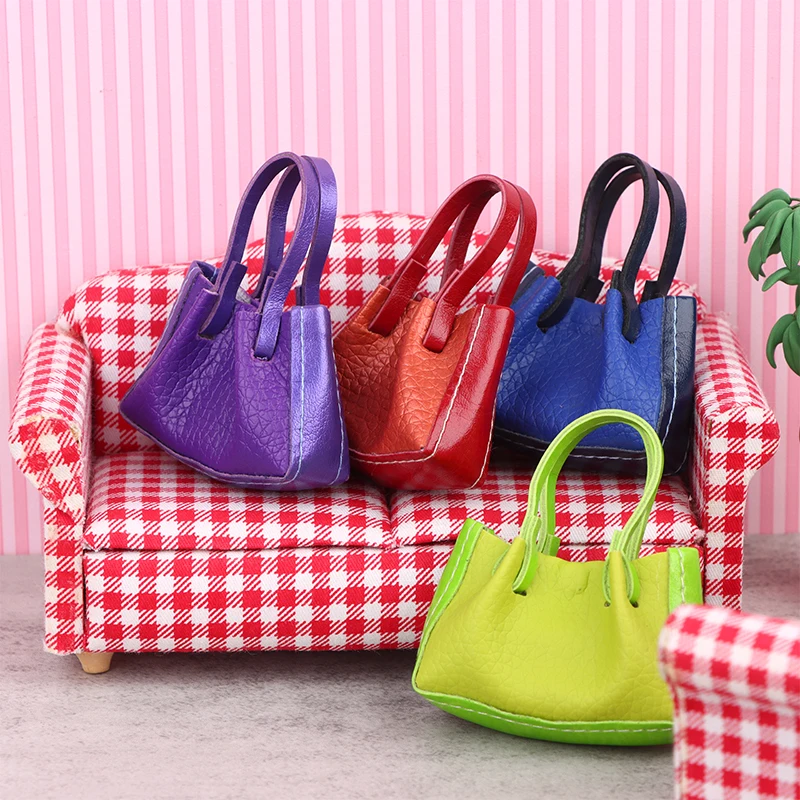 Dollhouse Miniature Handbag Purse Doll Mini Shoulder Bag Model Kid Pretend Play Toy Doll House Accessories