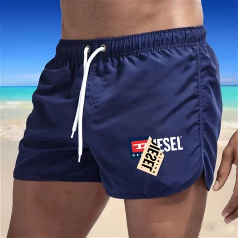 Men\'s summer swimming quick dry sports shorts Casual breathable three thirds pair beach jogging surf beach pants 2024