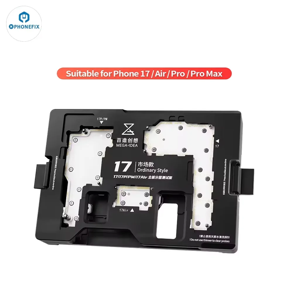 

MEGA-IDEA Qianli iSocket Motherboard Test Fixture For iPhone X 11 12 13 14 15 16 17Pro Max LogicBoard Layered Testing Frame Tool