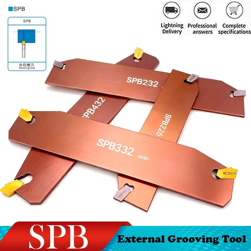 Original SPB226 SPB326 SPB426 SPB526 SPB232 SPB332 SPB432 SPB532 SPB632 CNC herramienta de ranura externa barra de corte vástago SPB SPB26-3